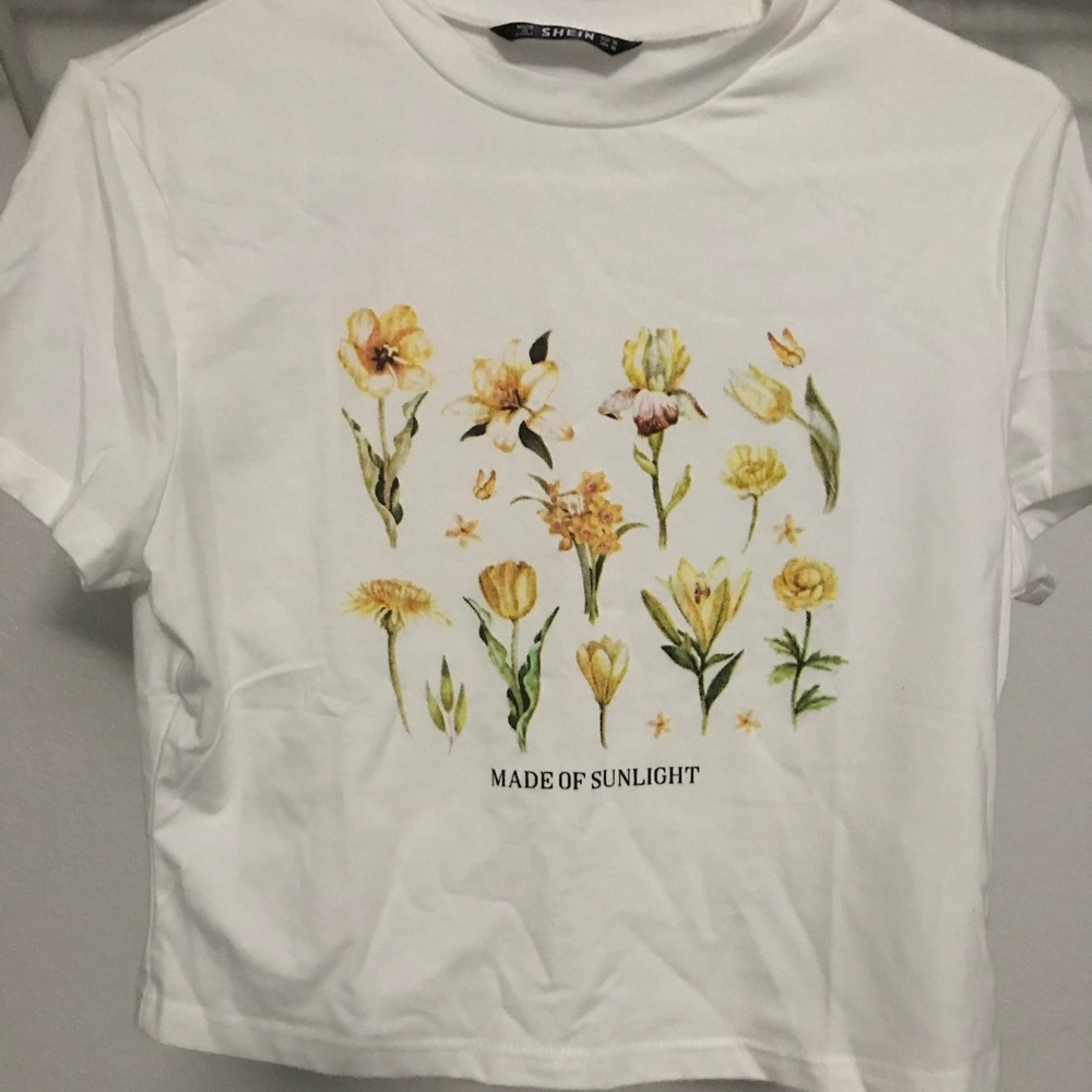 Shein Made Of Sunlight Crop Top